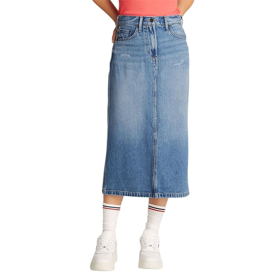 Claire Midi Skirt gonna lunga in jeans da donna Tommy Jeans | DW0DW212921AB